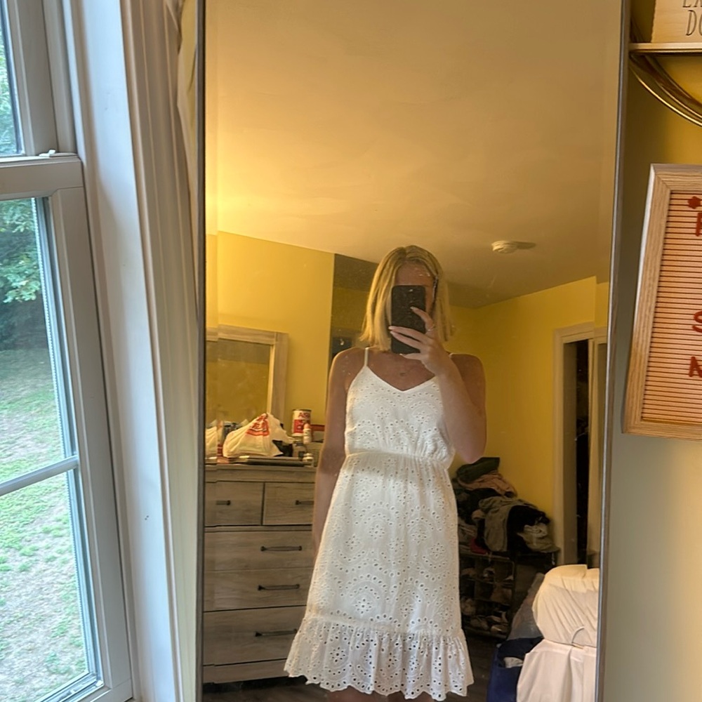 White dress high school graduation